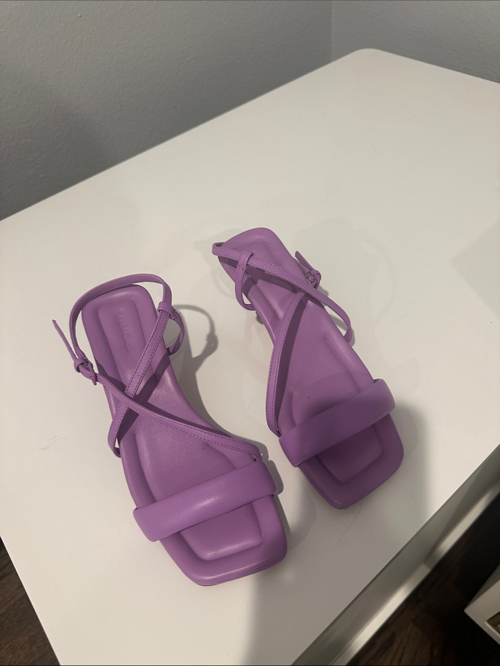Lavender Strappy Square-Toe Sandals - Women VINCE